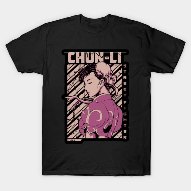 Chun Li CHINA Street Fighter fan art T-Shirt by SkloIlustrator